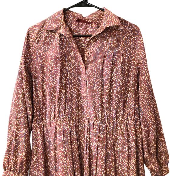 Lightweight collar midi shirt dress - Picture 2 of 4